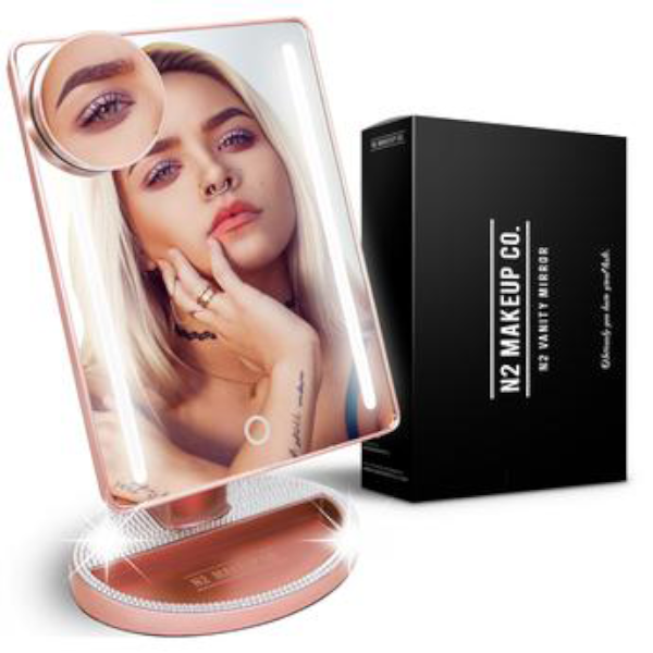 Lighted Makeup Vanity Mirror with LED Lights and 10x Magnification - USA